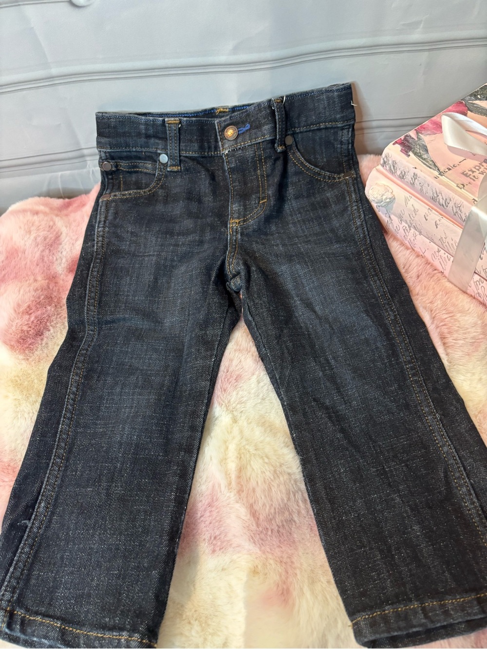 Wrangler Retro Toddler Boy’s Dark Wash Slim Boot Jeans, Size 3T